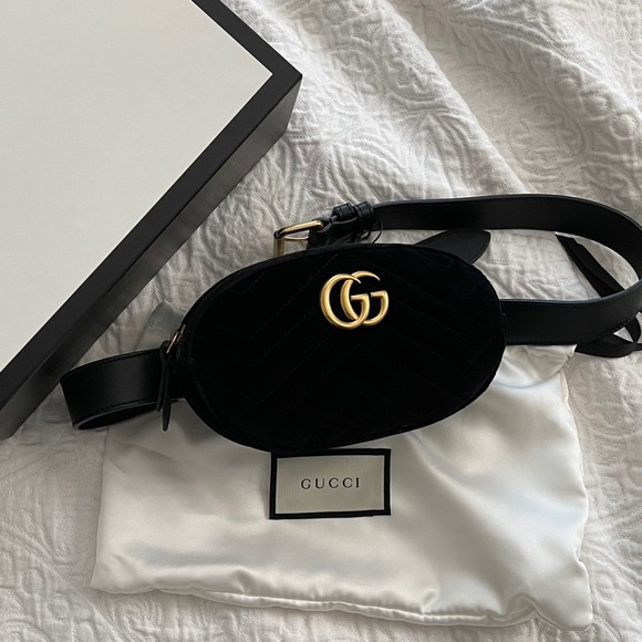 Gucci Marmont Velvet Belt Bag